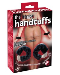 The Bigger Handcuffs: Plüsch-Handschellen, schwarz